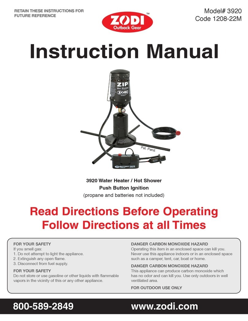 Zodi 1208-22M instruction manual