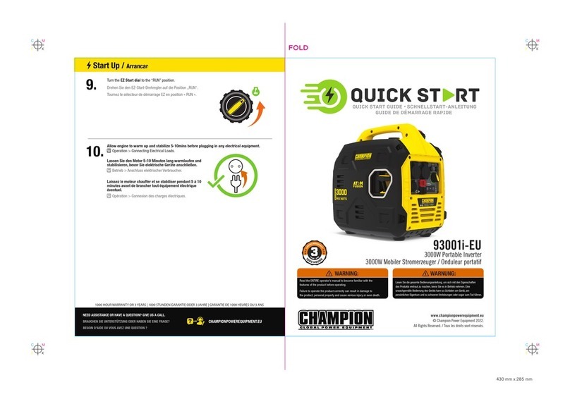 Champion 93001i-EU quick start
