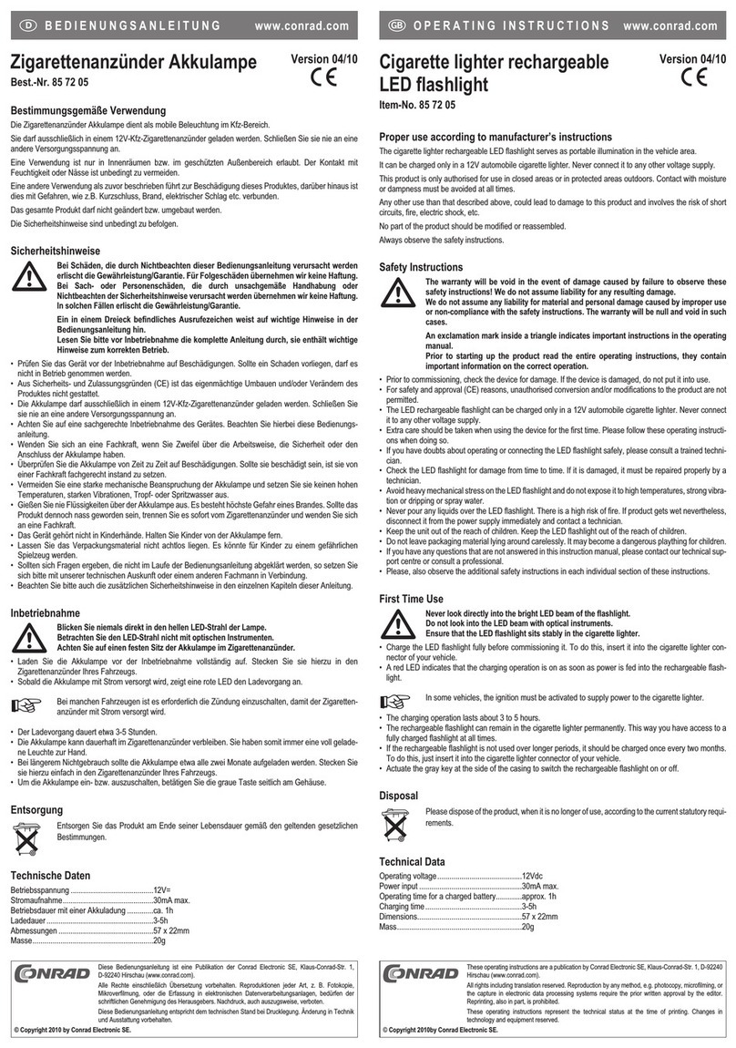 Conrad 85 72 05 User manual