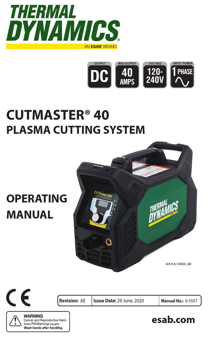ESAB Thermal Dynamics CUTMASTER 40 User manual