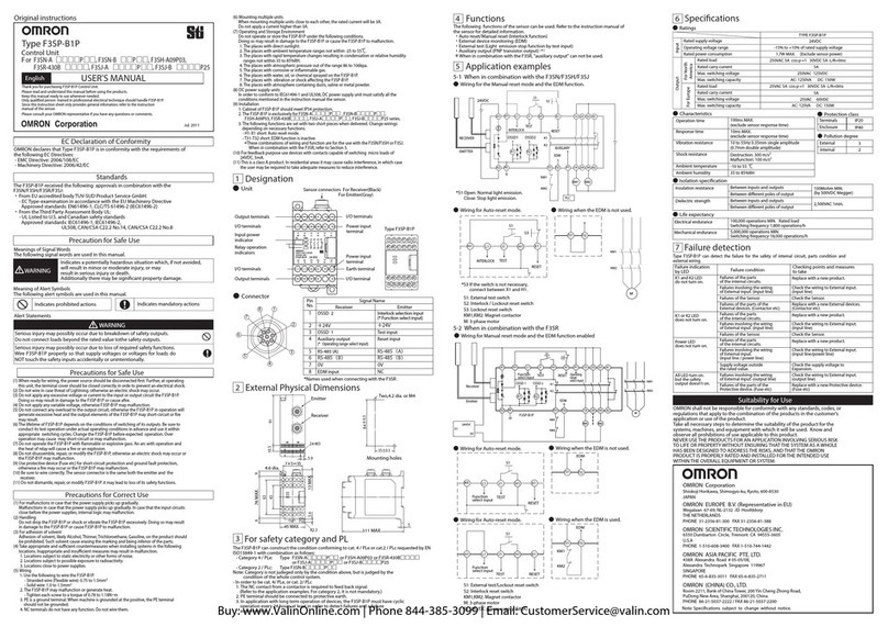 Omron F3SN-A - user manual