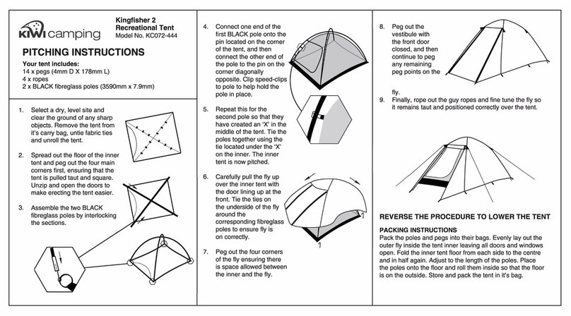 Kiwi Camping Kingfisher 2 Pitching instructions