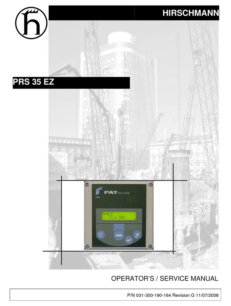 Hirschmann PAT PRS 35 EZ Operators & service manual