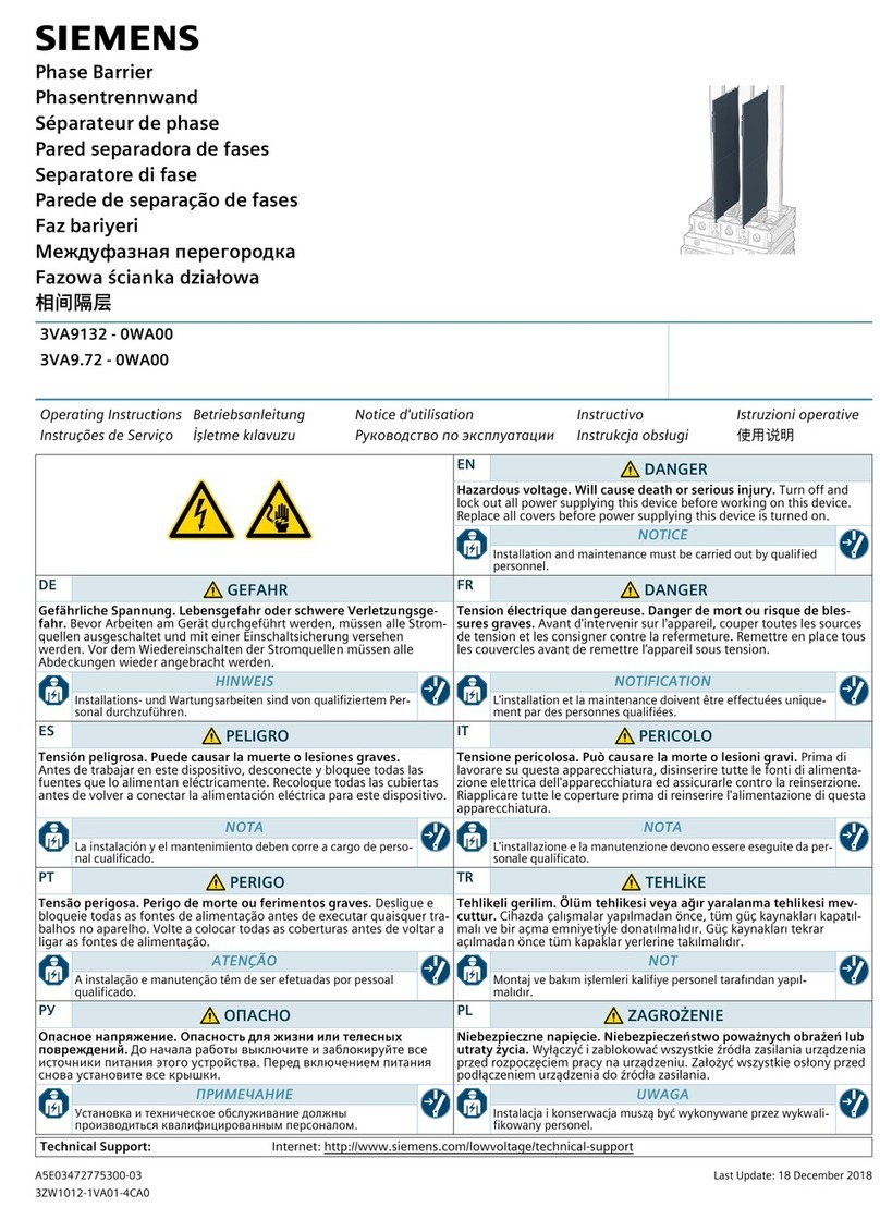 Siemens 3VA9 72-0WA00 Series User manual