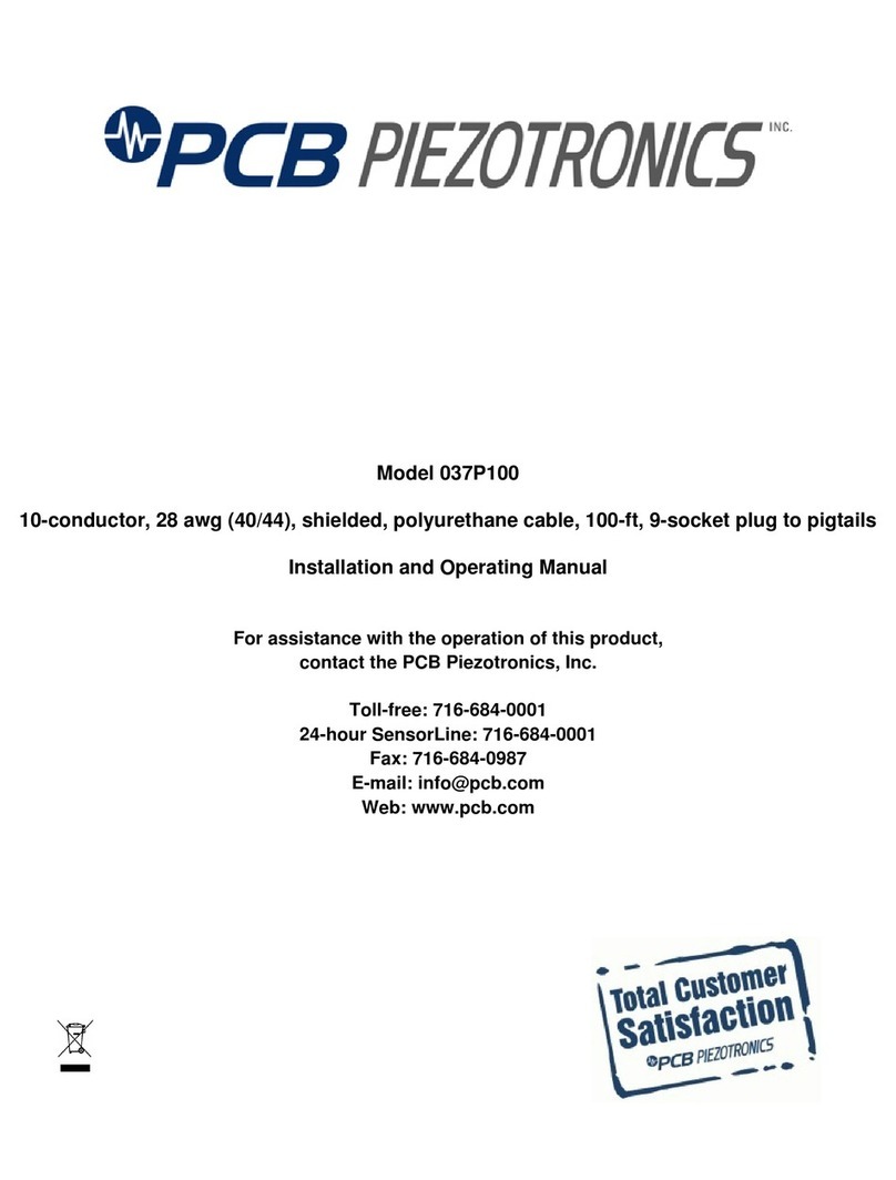 PCB Piezotronics 037P100 User manual