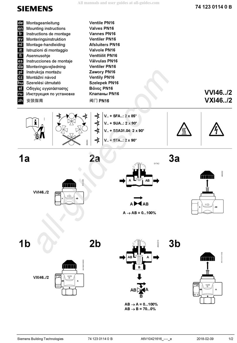 Siemens VVI46 /2 Series User manual