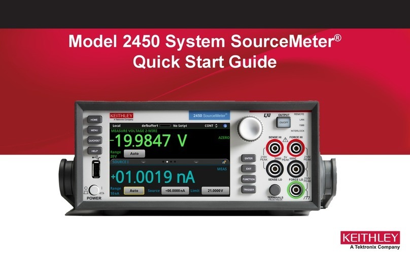 Tektronix KEITHLEY 2450 quick start guide