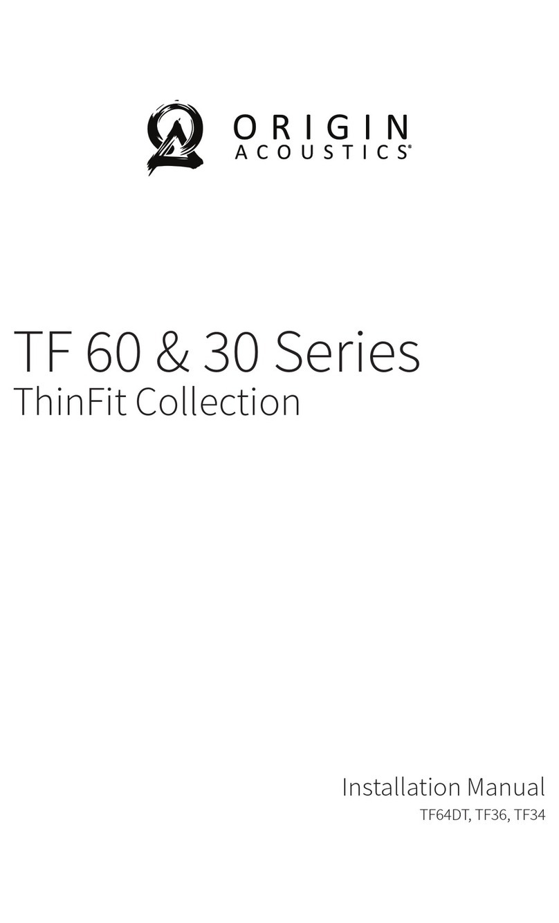 Origin Acoustics ThinFit TF 60 Series User manual Origin Acoustics ThinFit TF 60 Series User manual