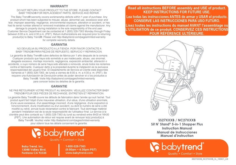 Baby Trend Sit N' Stand SS27 B Series instruction manual