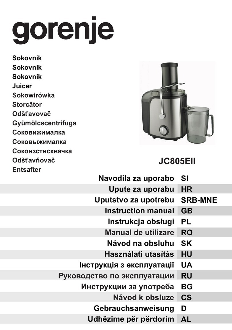 Gorenje JC805EII instruction manual