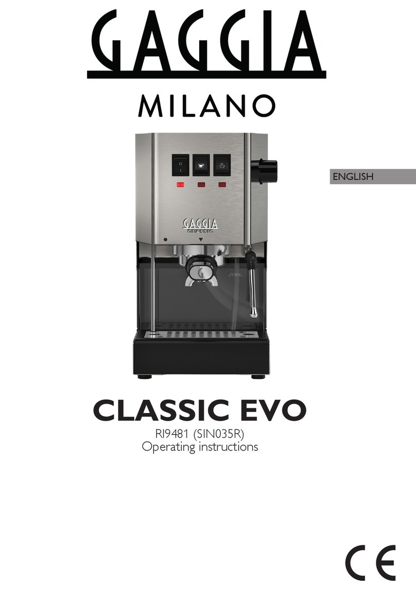Gaggia Milano RI9481 operating instructions