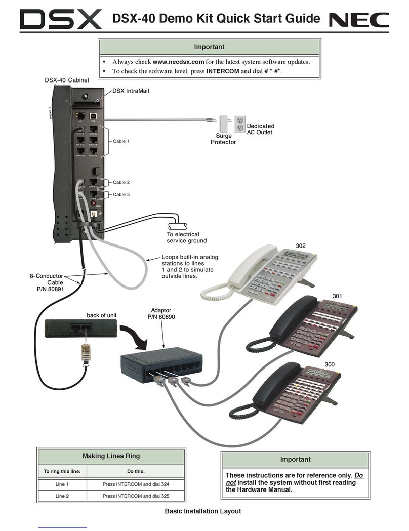 NEC DSX-40 DEMO KIT User manual