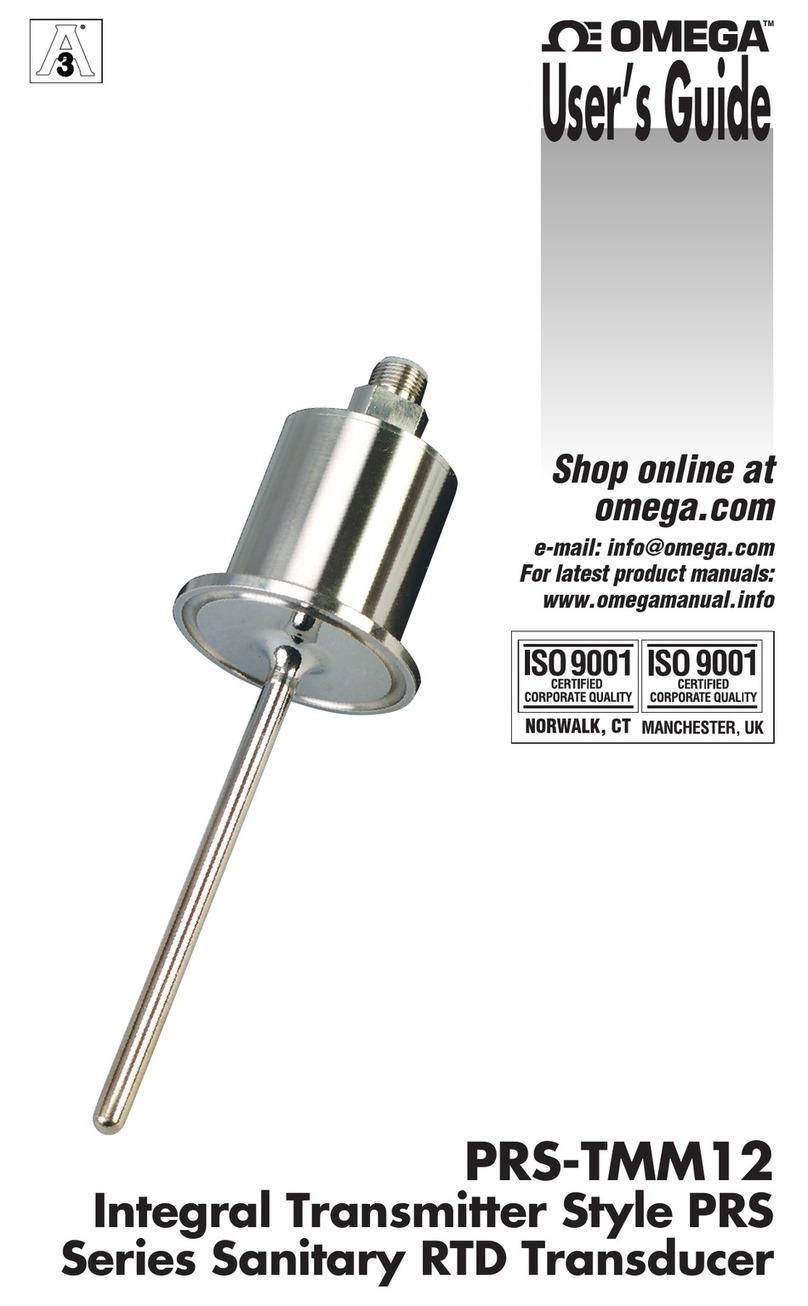 Omega PRS Series User manual