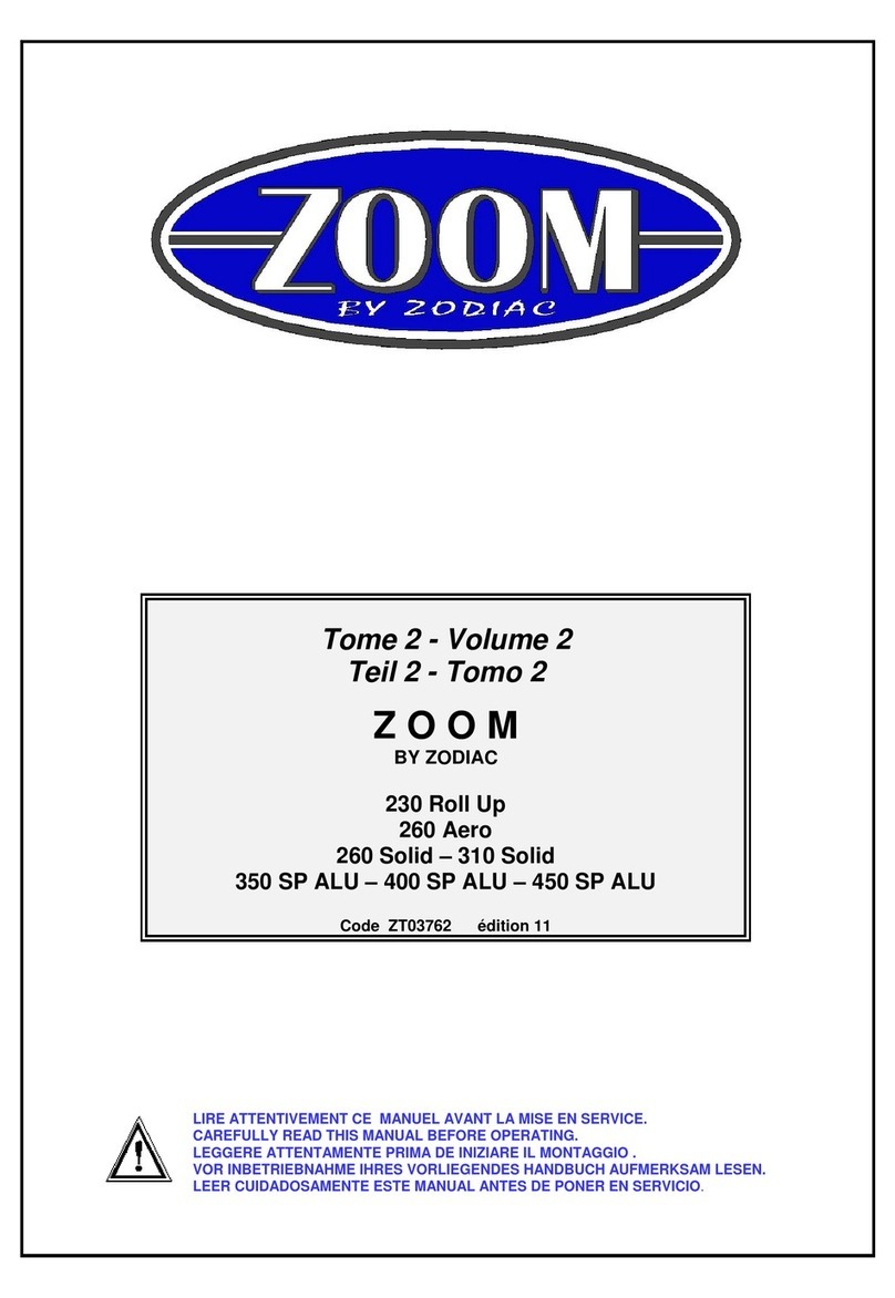 Zodiac ZOOM 230 Roll Up User manual Zodiac ZOOM 230 Roll Up User manual