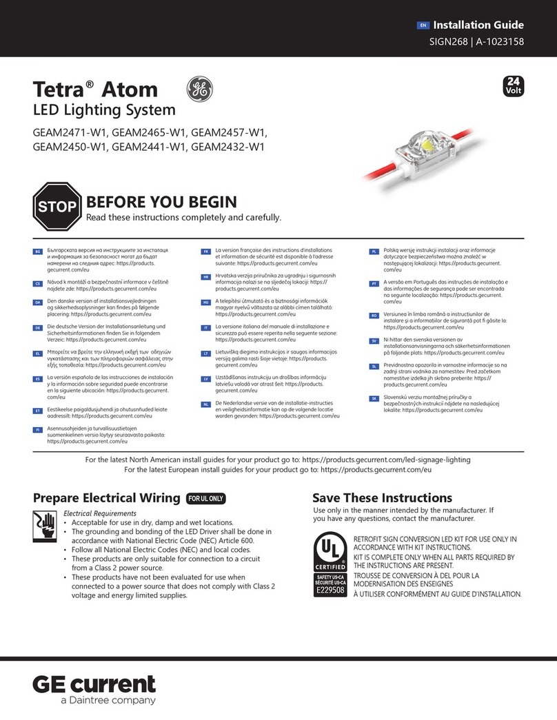 GE Tetra Atom User manual