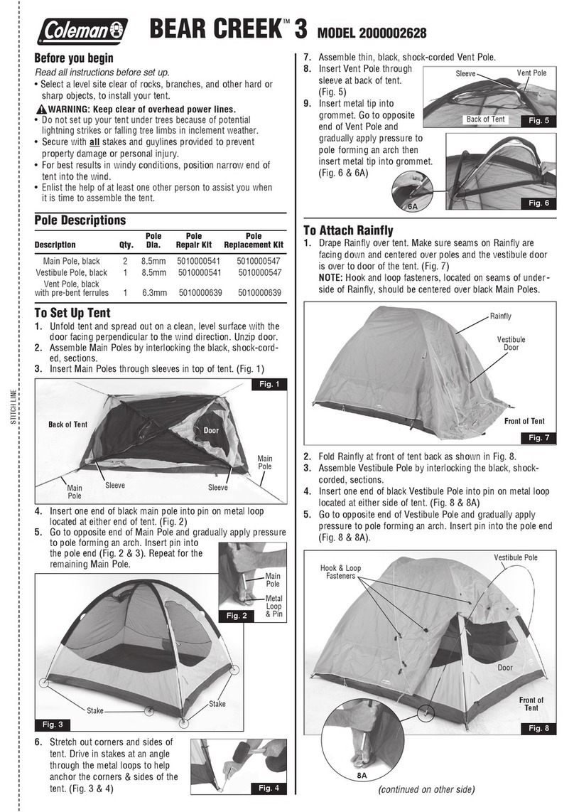 Coleman BEAR CREEK 3 User manual