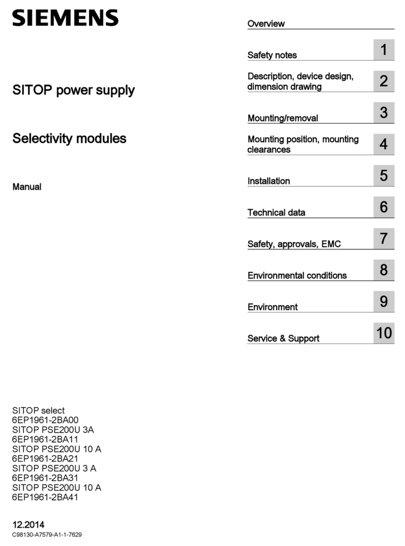Siemens SITOP PSE200U 3A User manual
