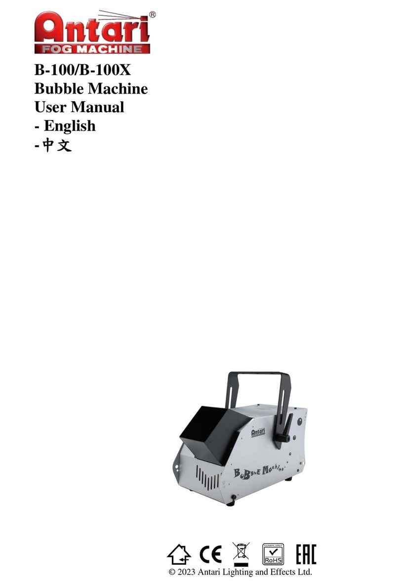 Antari B-100 User manual Antari B-100 User manual