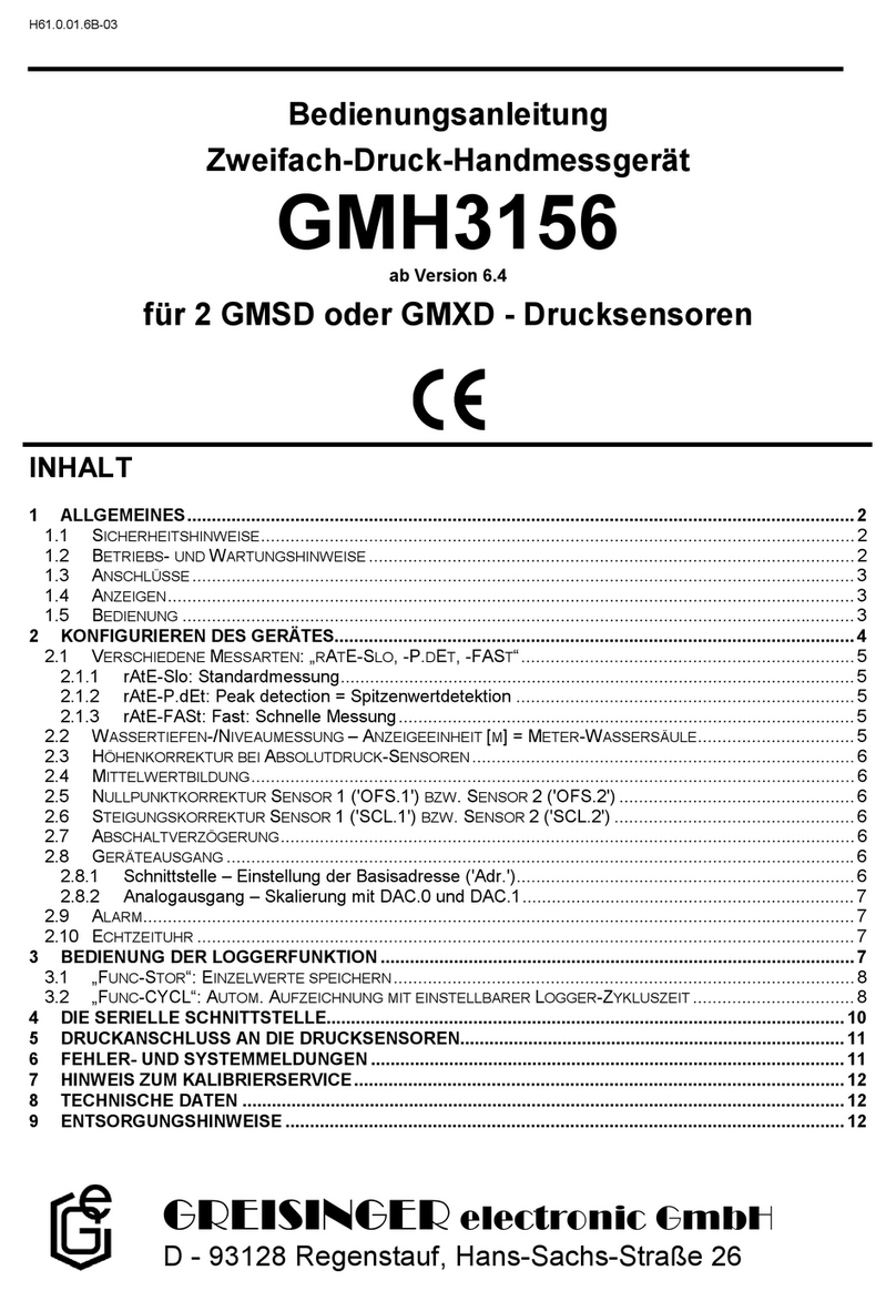 GREISINGER GMH 3156 User manual