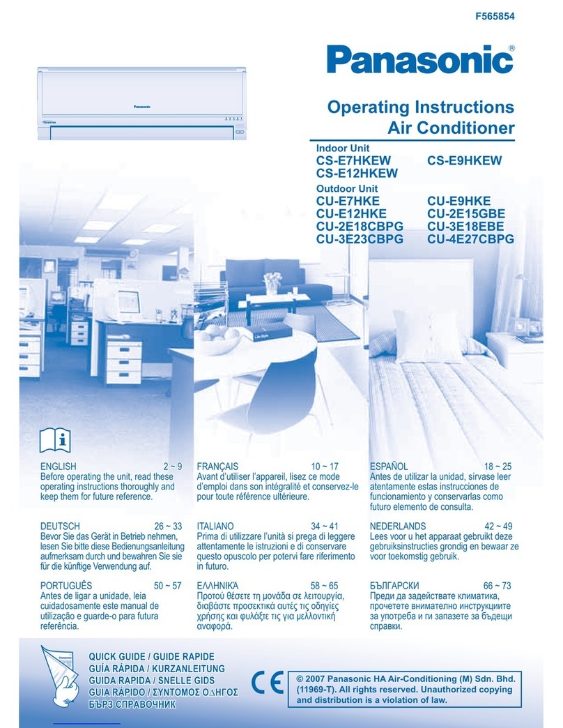 Panasonic CS-E9HKEW User manual