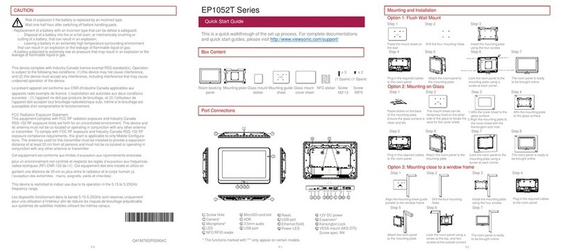 ViewSonic EP1052T Series User manual
