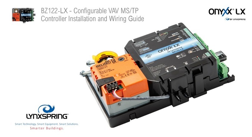 Lynxspring onyxx LX BZ122-LX Installation and wiring guide