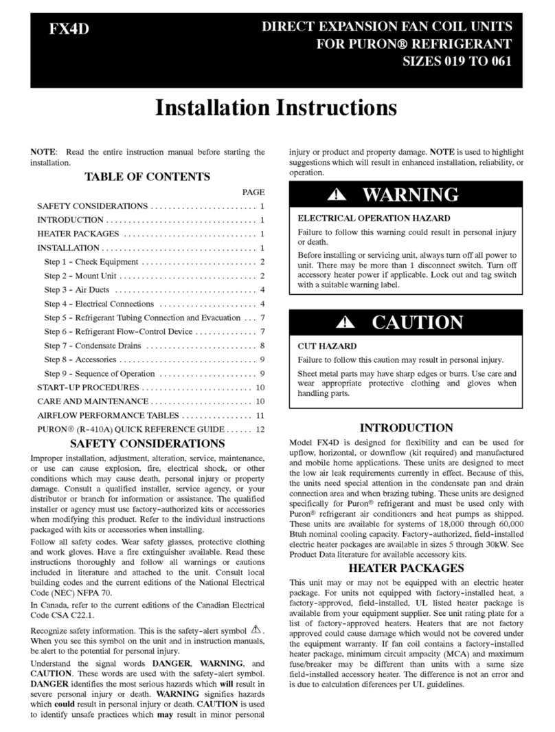 Carrier FX4D 019 User manual