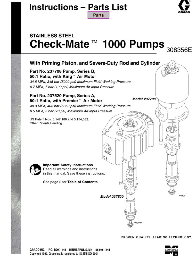 Graco Check-Mate 1000 Instructions-parts list