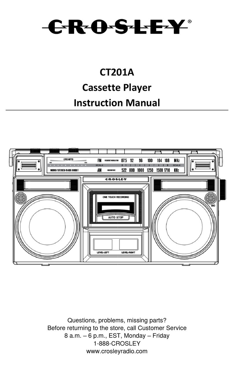 Crosley CT201A User manual Crosley CT201A User manual