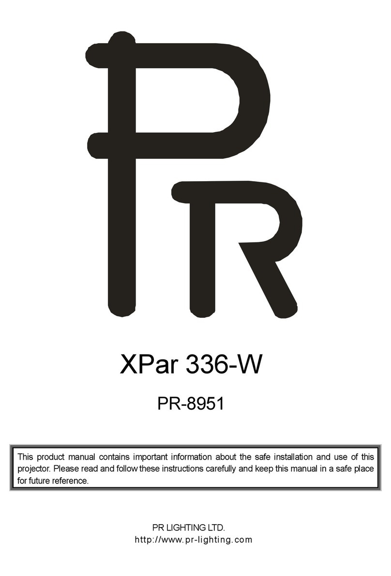 PR Lighting XPar 336-W manual