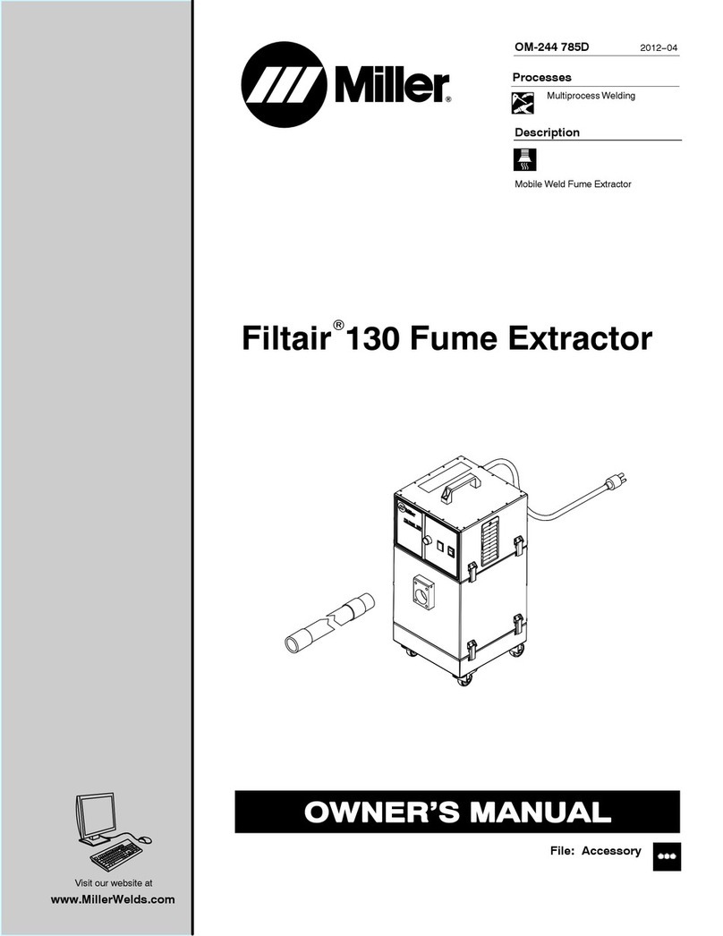 Miller Filtair 130 owner's manual