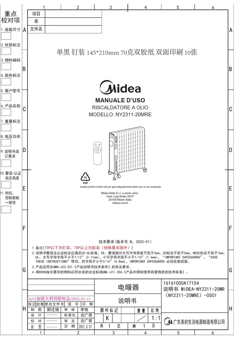 Midea NY2311-20MRE owner's manual
