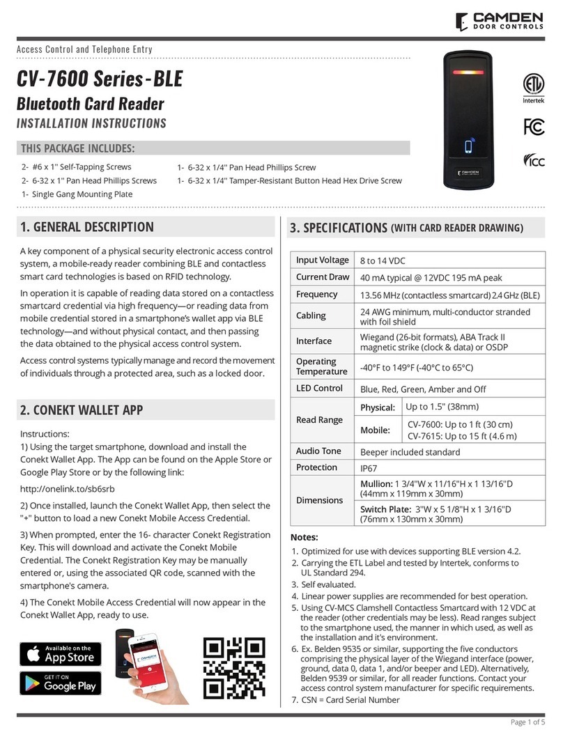 CAMDEN CV-7600C User manual
