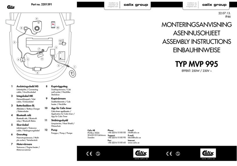 Calix MVP 995 Assembly instructions