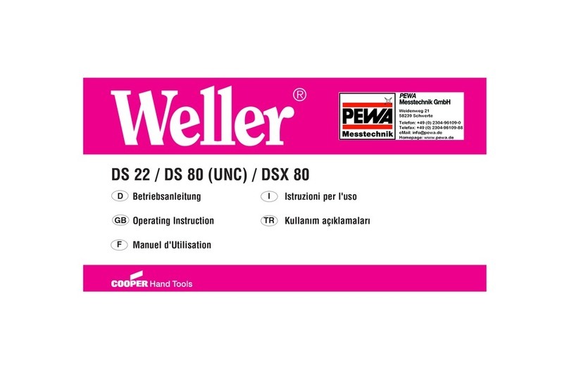 Cooper Weller DS 22 operating instructions