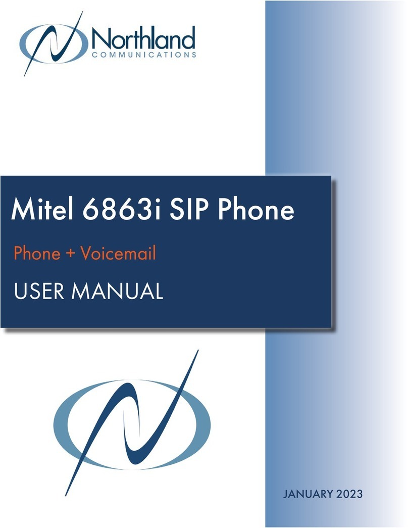 Mitel 6863i User manual Mitel 6863i User manual