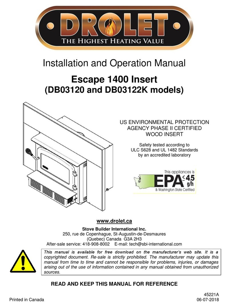 Drolet Escape 1400 Insert User manual Drolet Escape 1400 Insert User manual