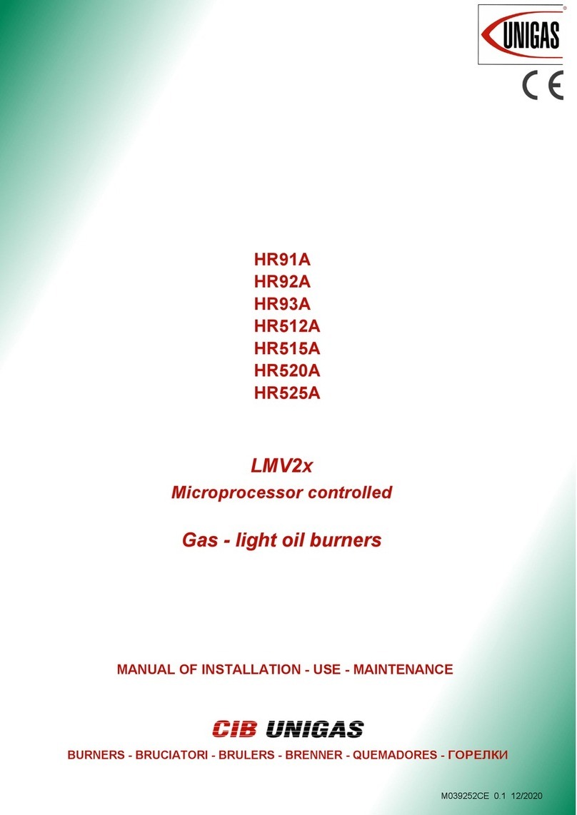 Unigas HR92A Manual of installation - use - maintenance