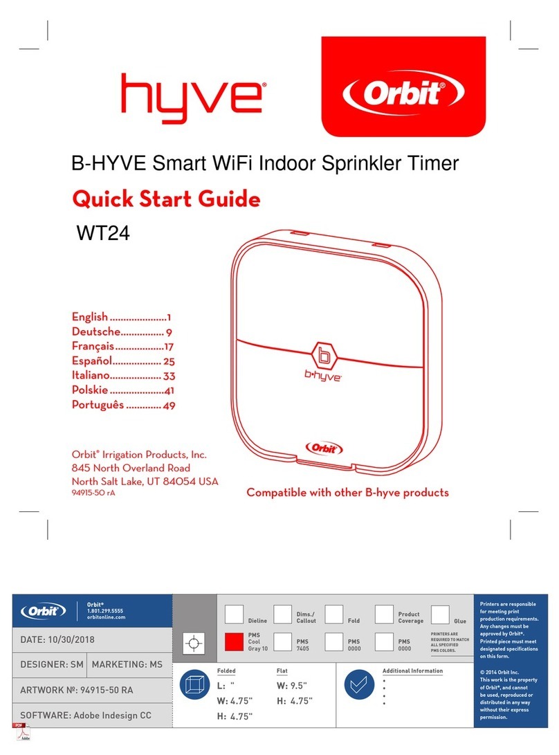 Orbit B-HYVE WT24 User manual