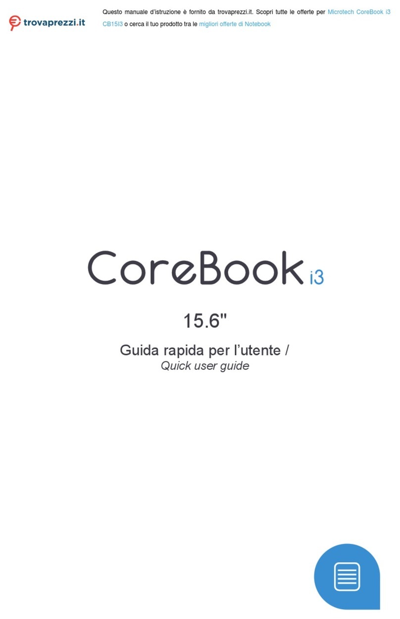 Microtech CoreBook i3 Instruction manual