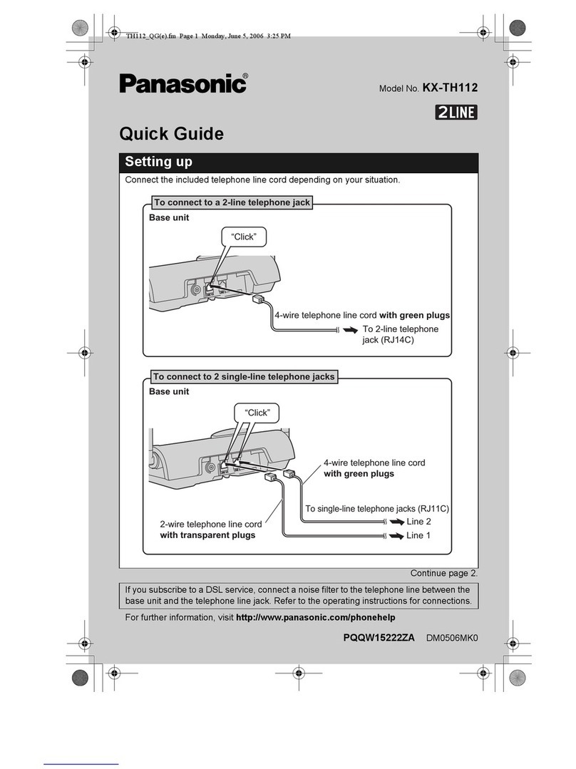 Panasonic 2LINE KX-TH112 User manual