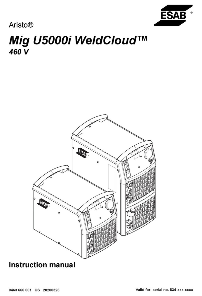 ESAB Aristo Mig WeldCloud U5000i User manual