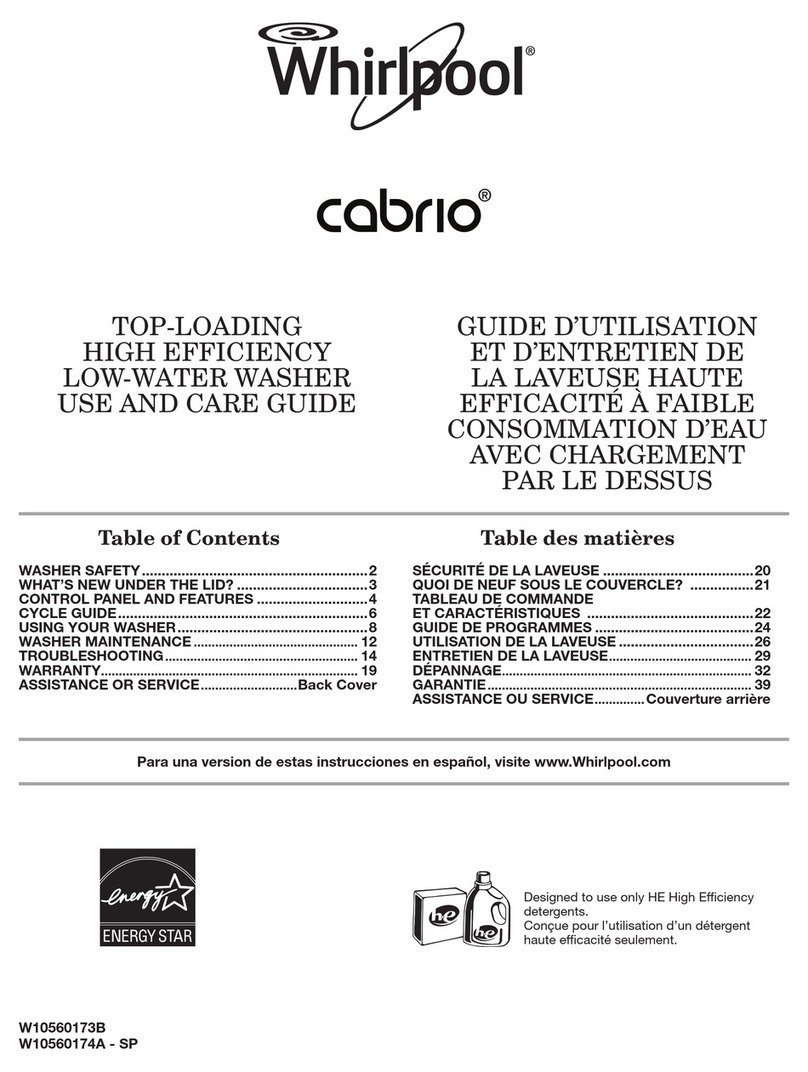 Whirlpool cabrio W10560173B User manual