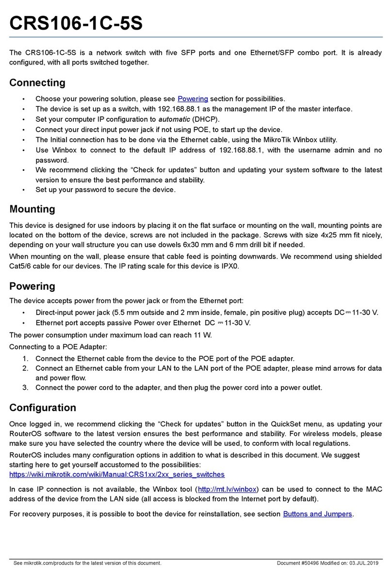 MikroTik CRS106-1C-5S manual