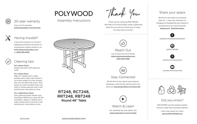 Polywood RCT248 Assembly instructions Polywood RCT248 Assembly instructions