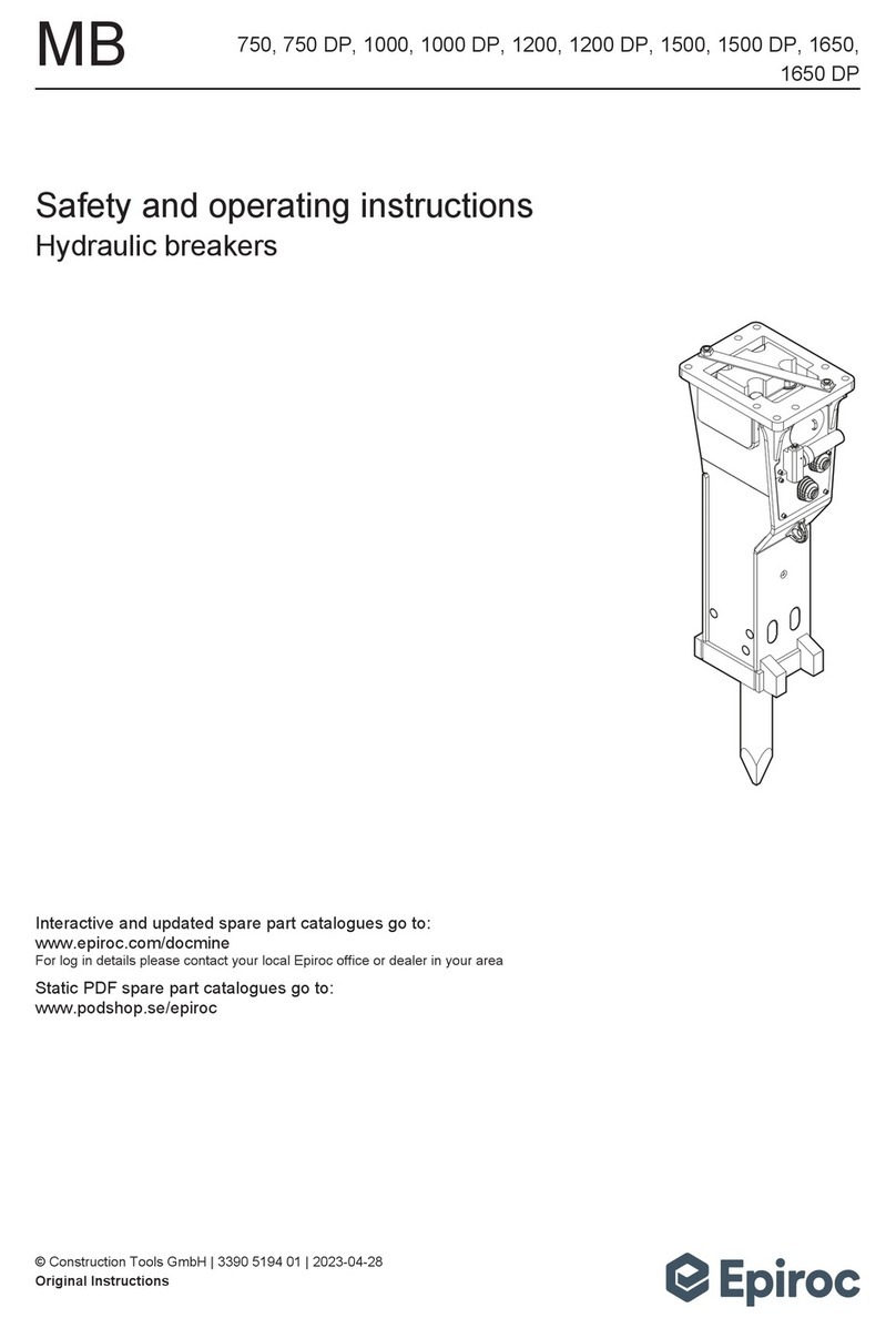 Epiroc MB 750 Safety and operating instructions