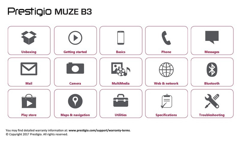 Prestigio MUZE B3 User manual Prestigio MUZE B3 User manual