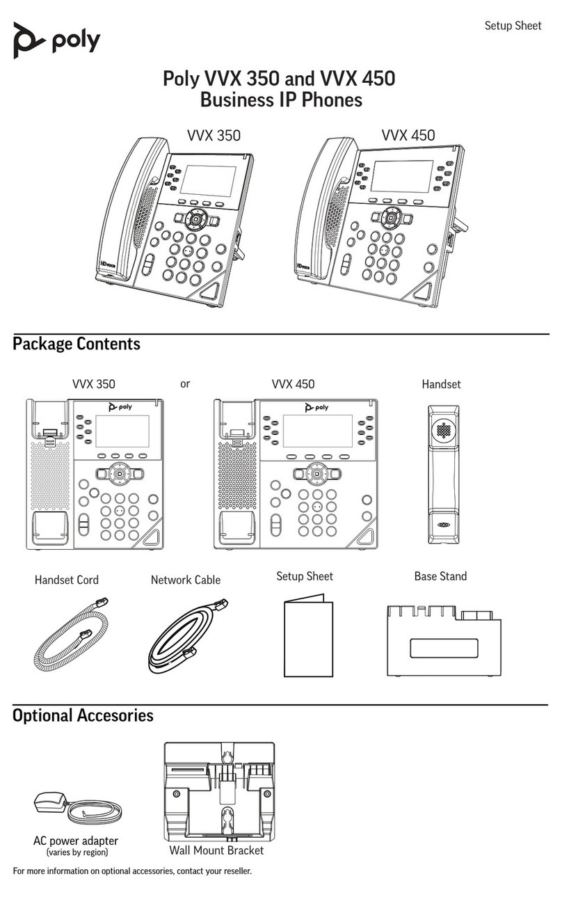 Polycom Poly VVX 350 setup sheet