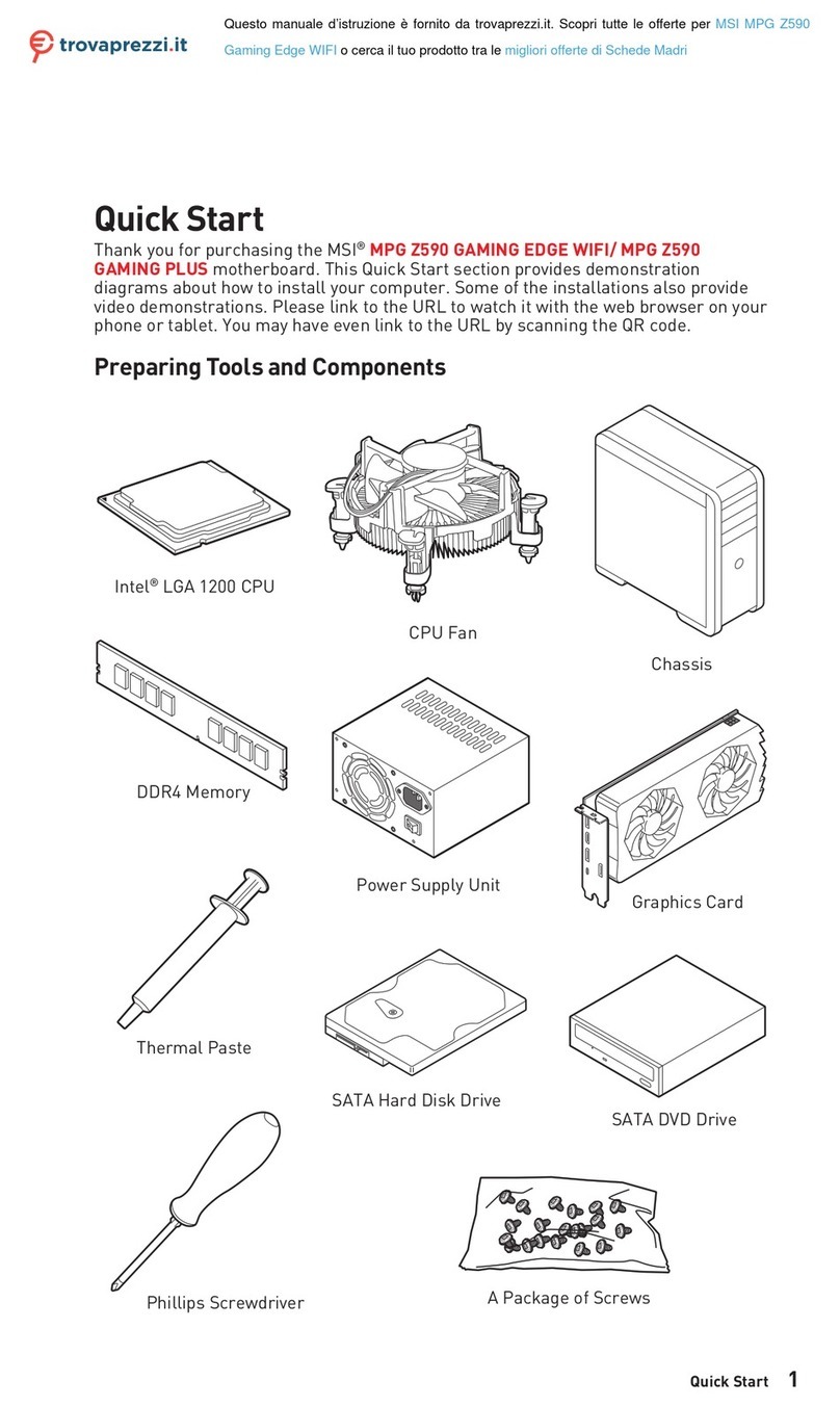 MSI GAMING PLUS MPG Z590 User manual