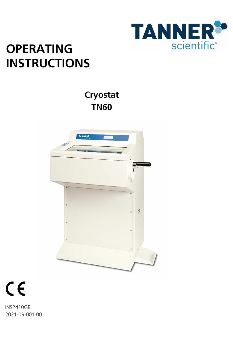 TANNER Scientific Cryostat TN60 operating instructions